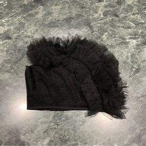 Ranna Gill Strapless Tulle Top Black Size Small Petite NWT Anthropologie Party